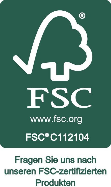 Zertifizierungszeichen des Forest Stewardship Council® — FSC® C112104